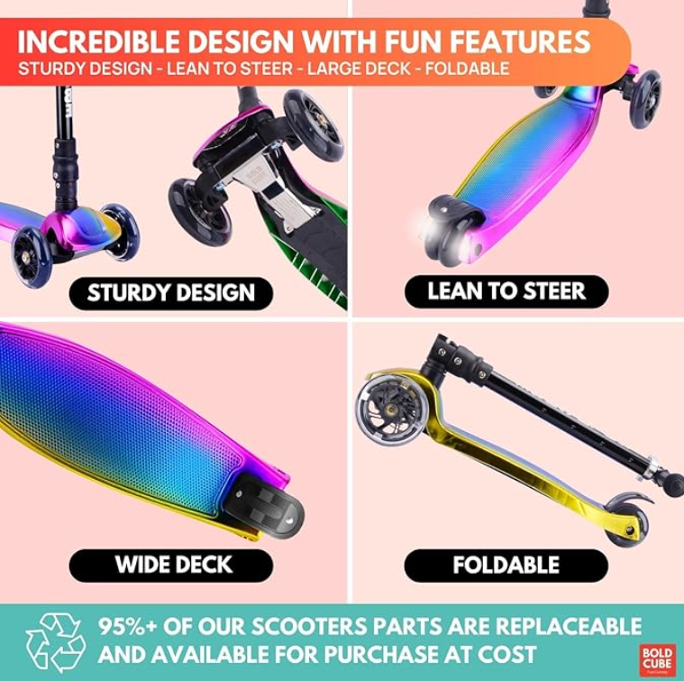 Boldcube 3 Wheel Scooter Big Fold Electro Dark Night — image 2