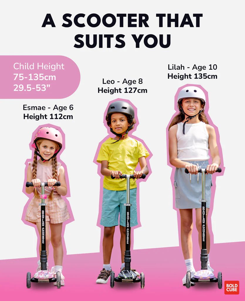 BoldCube 3 Wheel Scooter Big Fold Kitty Love BC - 3WS - KL - Colorland Toys
