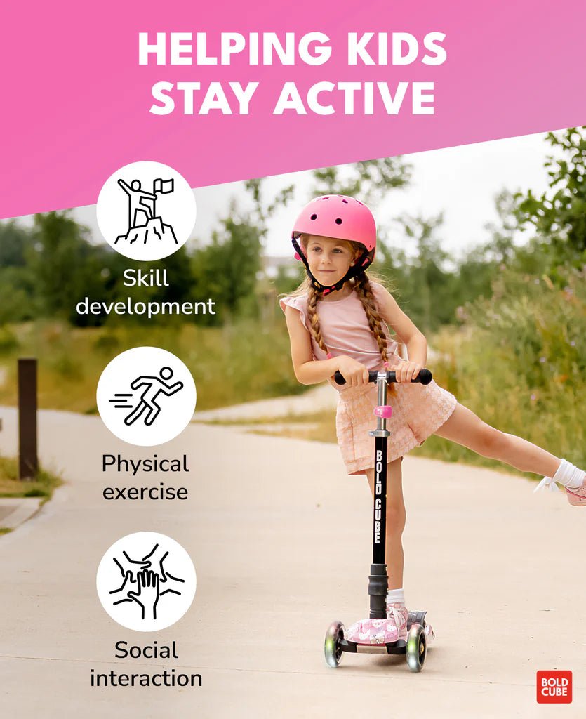 BoldCube 3 Wheel Scooter Big Fold Kitty Love BC - 3WS - KL - Colorland Toys