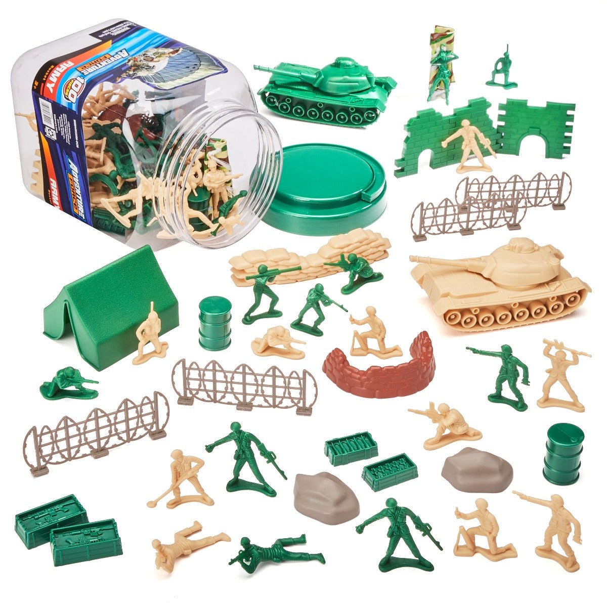 Boley Adventure Force Army Bucket 100pcs 75099 - Colorland Toys