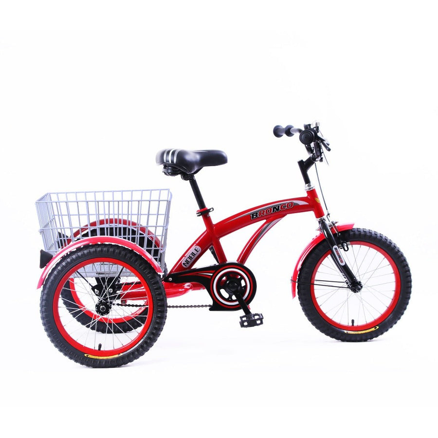 Bronco Classic Three Wheel bicycle with Basket Red 16 Inch CL-2600 — image 2