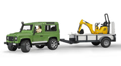 Bruder Land Rover Defender Station Wagon and JCB Micro Excavator 02593 - Colorland Toys