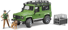 Bruder Land Rover Defender with Forester and Dog 02587 - Colorland Toys