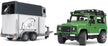 Bruder Land Rover with Horse Trailer and Horse 02592