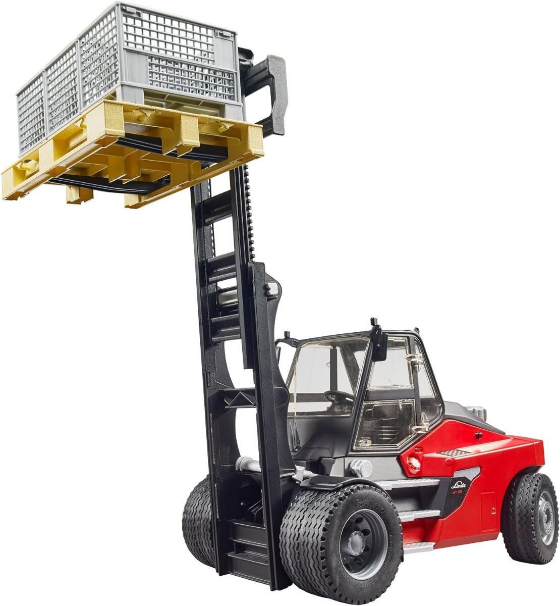 Bruder Linde Forklift HD30 with Tow-Coupling and 2 Pallets 02513 — image 2