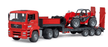 Bruder MAN TGA Truck with Low Loader Trailer and Manitou Telehandler 02774