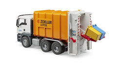 Bruder Man TGS Rear Loading Garbage Truck Orange 03762 - Colorland Toys
