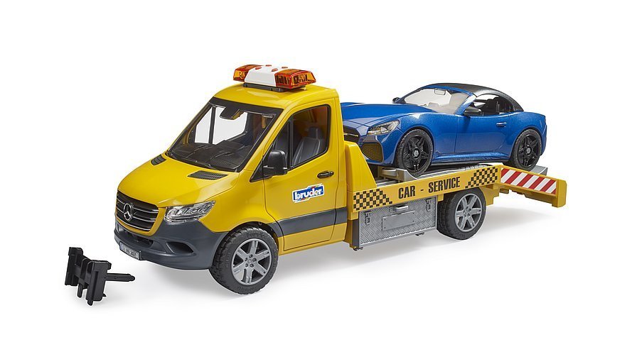 Bruder MB Sprinter Transporter with Light & Sound and Roadster 02675 - Colorland Toys