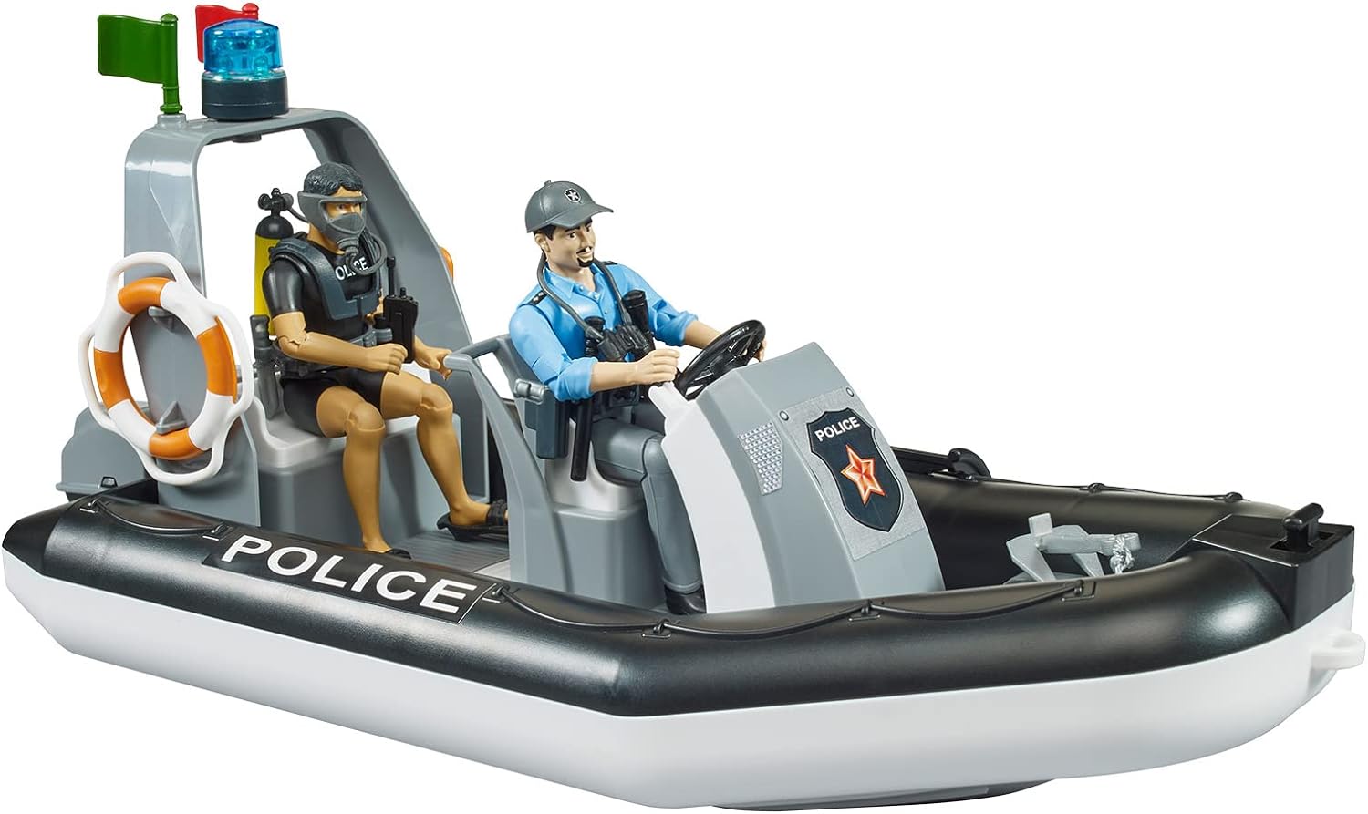 Bruder Police Boat with Rotating Beacon Light 62733 - Colorland Toys