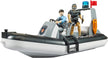 Bruder Police Boat with Rotating Beacon Light 62733