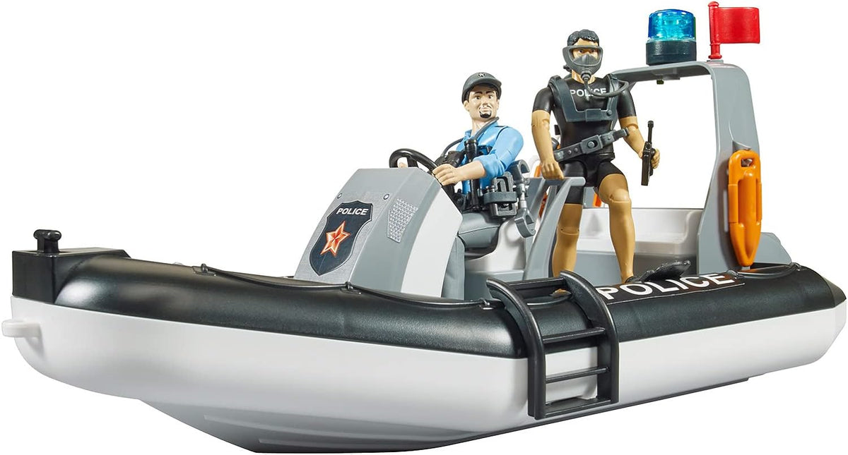 Bruder Police Boat with Rotating Beacon Light 62733 — image 1
