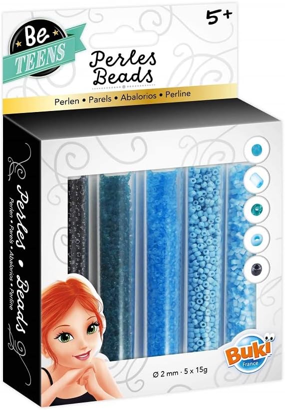 Buki Bead Tubes Blue PE002 - Colorland Toys