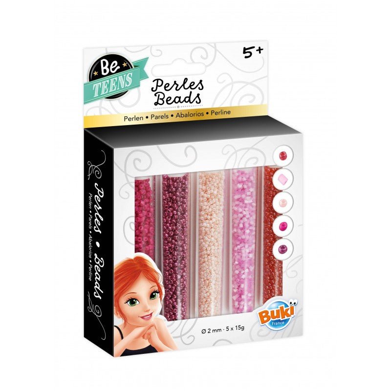 Buki Bead Tubes Pink PE007 — image 1