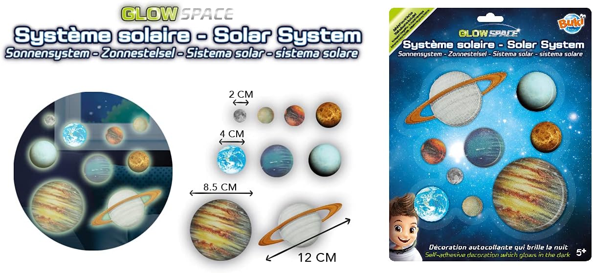 Buki France Glow Solar System 3DF10 – Wall Stickers - Colorland Toys
