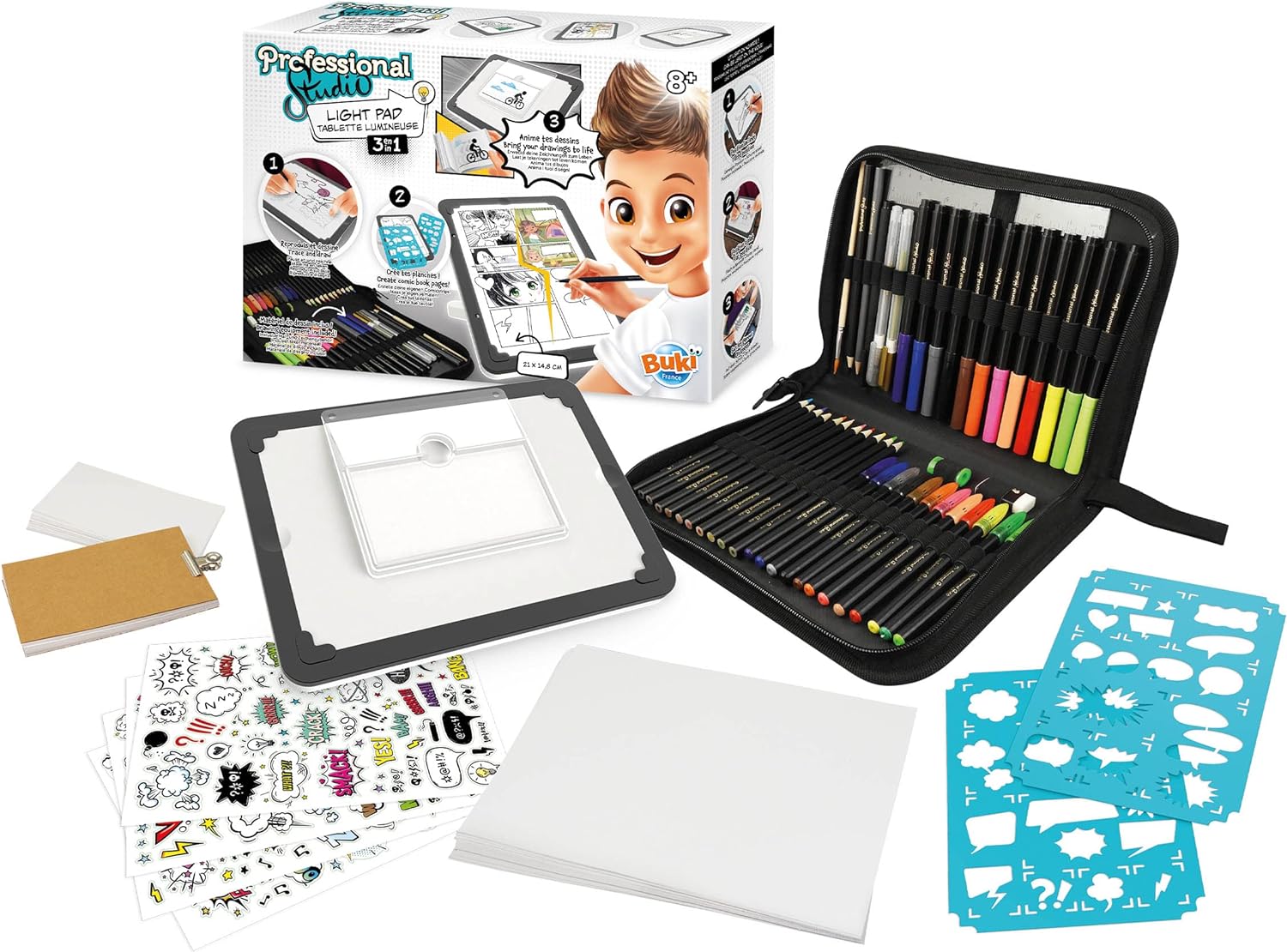 Buki Professional Studio 3 - in - 1 Light Pad 5432 - Colorland Toys