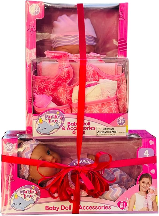 Bundle Offer! Mother Love Baby Doll With Accessories 3 Pc set - Colorland Toys
