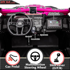 Can - Am Maverick Turbo RR Truck 24V 7AH/4M Pink DKCA001/LB - 1000EL - Colorland Toys