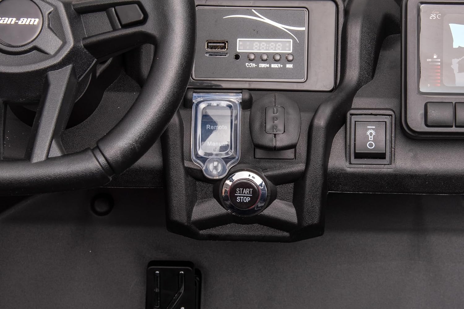 Can - Am Maverick Turbo RR Truck Plastic 12V14AH/4M Black/Gold DK - CA001 - Colorland Toys