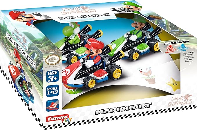 Carrera Nintendo Pull N Speed Mario Kart Pack of 3 13010 - Colorland Toys