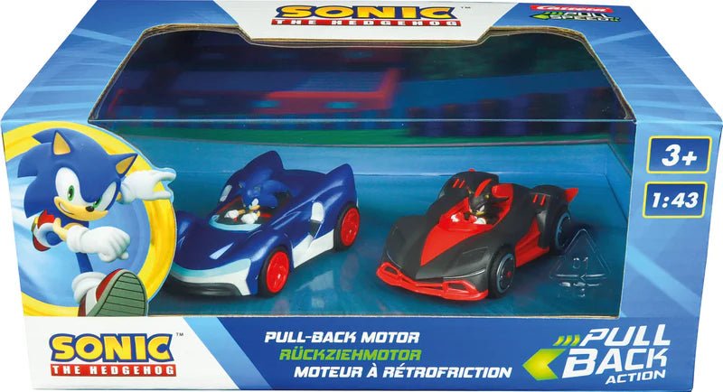 Carrera Pull N Speed Sonic Vs Shadow 1:43 Twin Pack 13023 - Colorland Toys