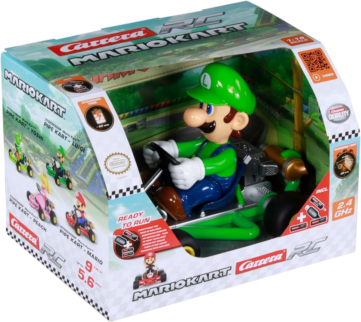 Carrera RC Mario Kart Pipe Kart Luigi 1:18 Remote Control Car — image 6