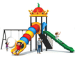 Castle & Crowns Tube Slide & Moon Swings Playset