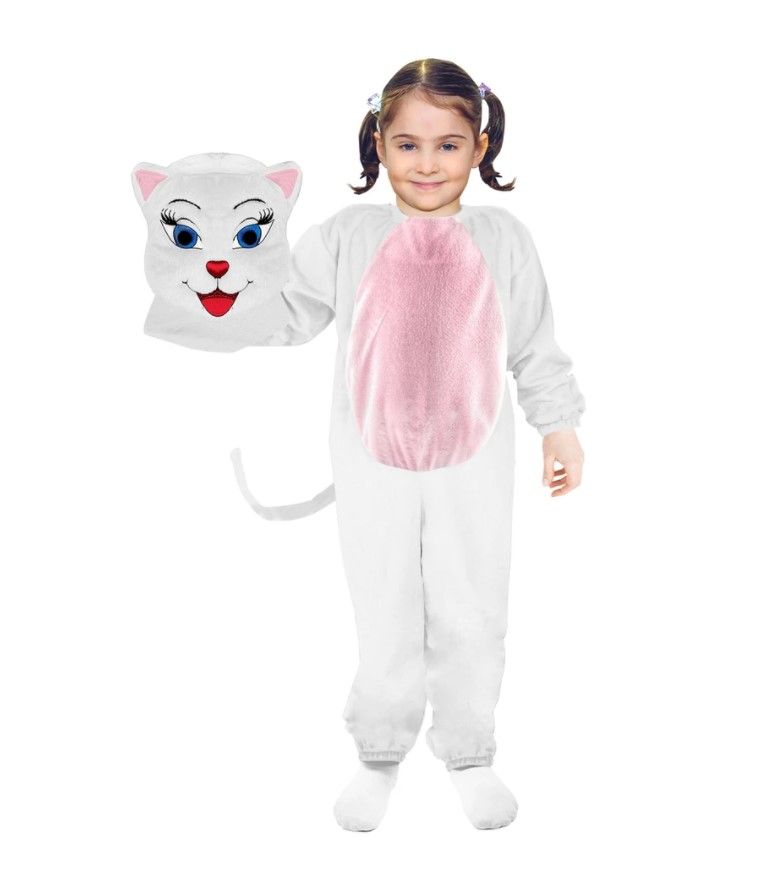 Cat Costume White 2-3Y/O — image 1