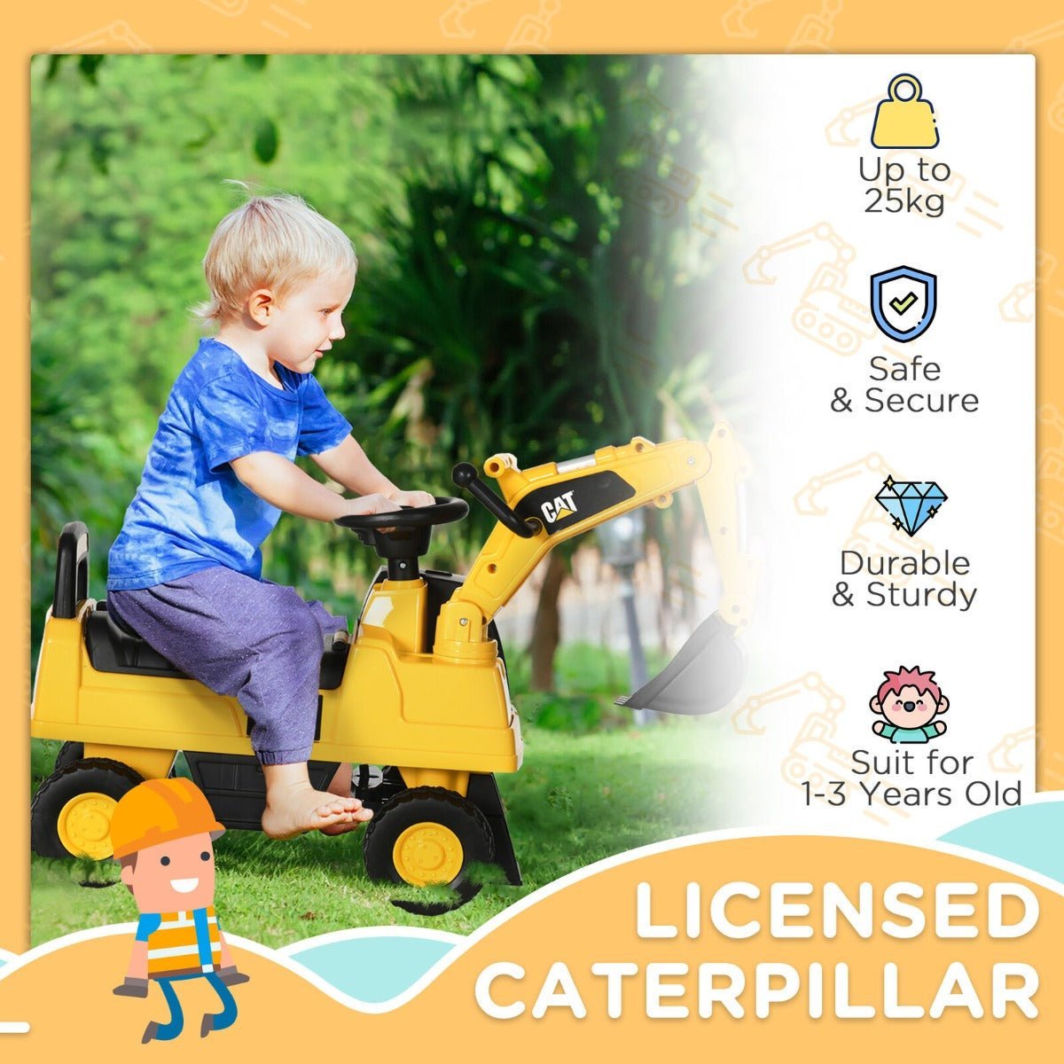 CAT Excavator Ride On Car LB-662 — image 3