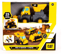 CAT Mix & Match Excavator Bulldozer & Road Roller 82737/82736 - Colorland Toys