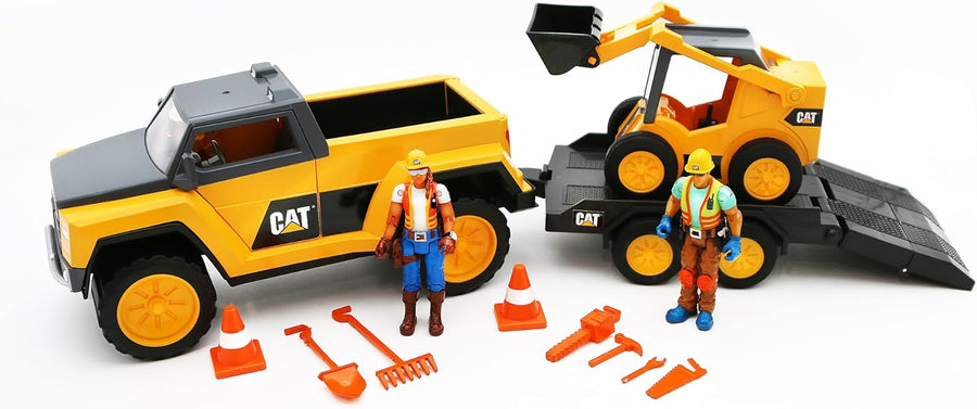 CAT Workforce Skidsteer & Pickup Crew 15-Piece Roleplay Set, 3+
