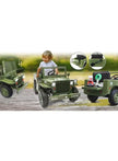 Kids Military Mini Willy Jeep Ride-On Dark Green 12V 2M DM103