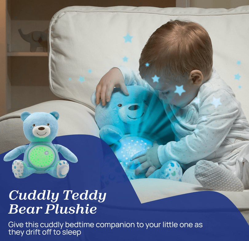 Chicco Baby Bear Night Light (Blue) With Lights & Music CH080152 — image 3