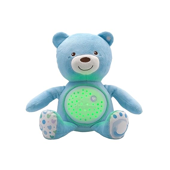 Chicco Baby Bear Night Light (Blue) With Lights & Music CH080152 - Colorland Toys