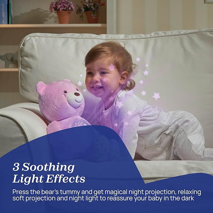 Chicco Plush Bear Pink w/ Light & Music CH07495-10 — image 4