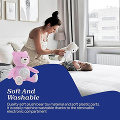 Chicco Plush Bear Pink w/ Light & Music CH07495 - 10 - Colorland Toys