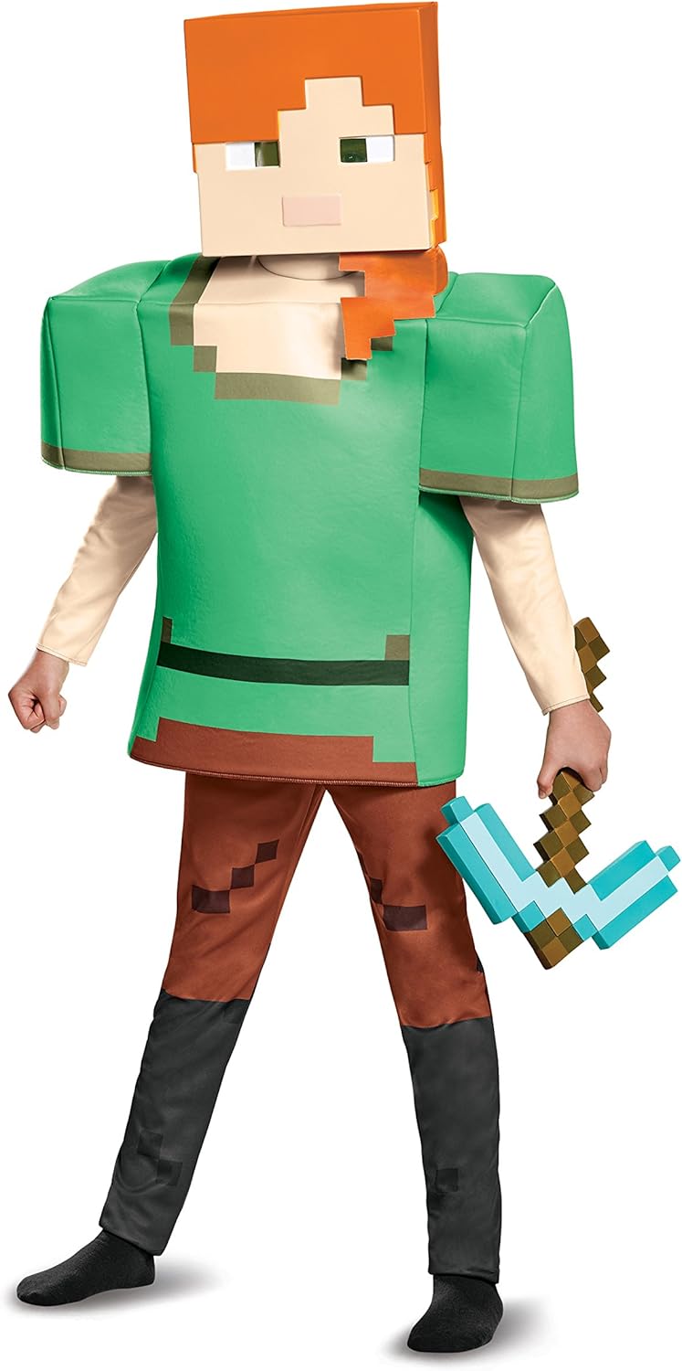 Child Minecraft Alex Deluxe Dress-Up 10-12 Years