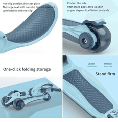 Child Scooter with Music Blue Y - ST3107 - Colorland Toys