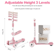 Child Scooter with Music Pink Y-ST3107