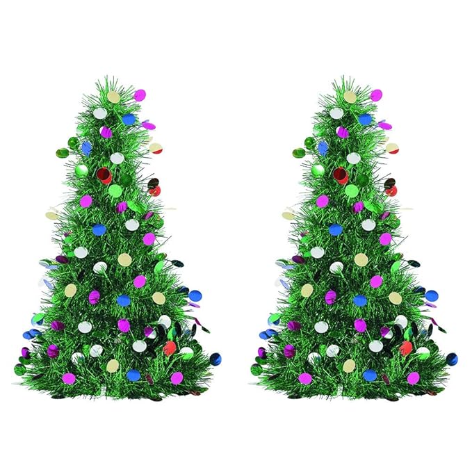 Christmas Green Tinsel Tree Centrepiece 10 - Inch 240599 - Colorland Toys
