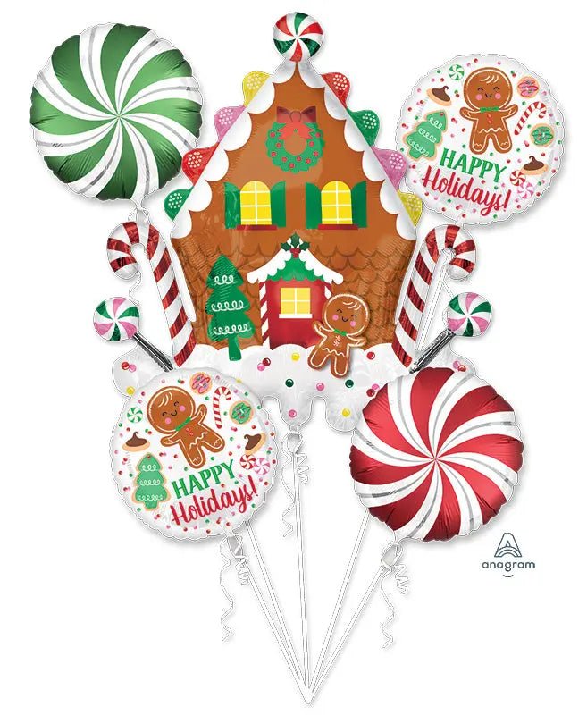 Christmas P75 Gingerbread House & Cookies Balloon Bouquet 4042801 — image 1
