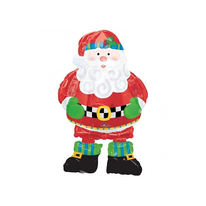 Christmas P75 Whimsical Santa Airwalker Balloon 37-Inch 0800601 — image 1