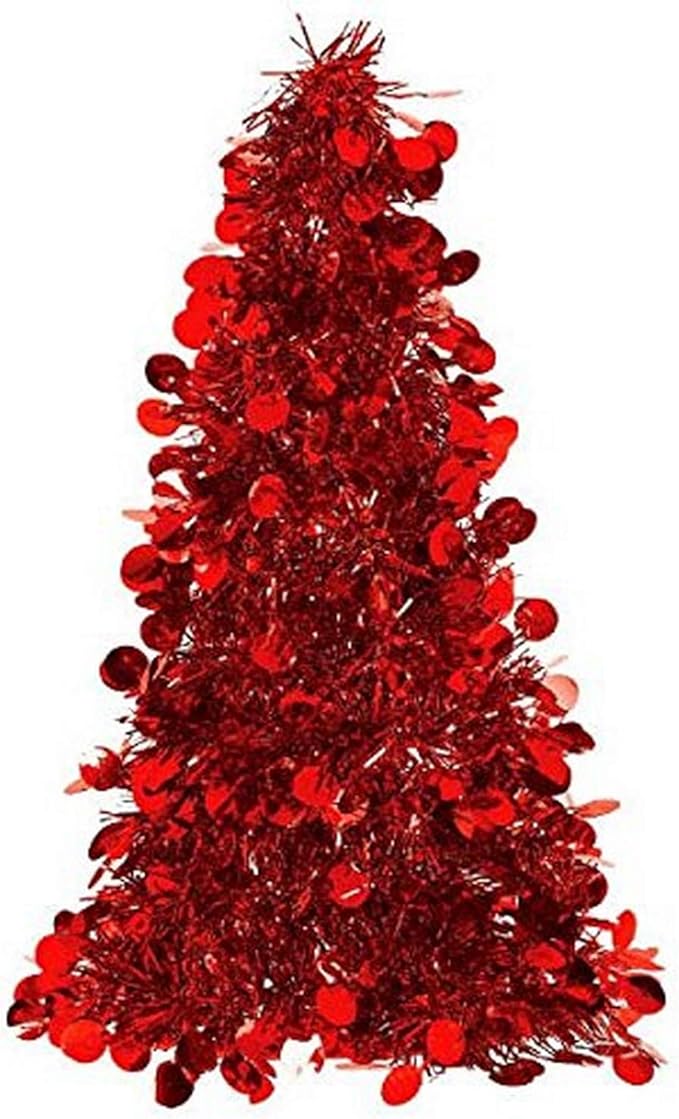 Christmas Red Tree Small Tinsel 240598 — image 1