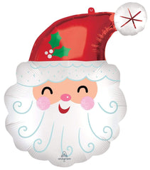 Christmas Smiley Snowman Head Satin Supershape Foil Balloon P35 4334201 - Colorland Toys