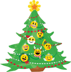 Christmas Tree Emoticon Supershape Foil Balloon P30 3620501 - Colorland Toys