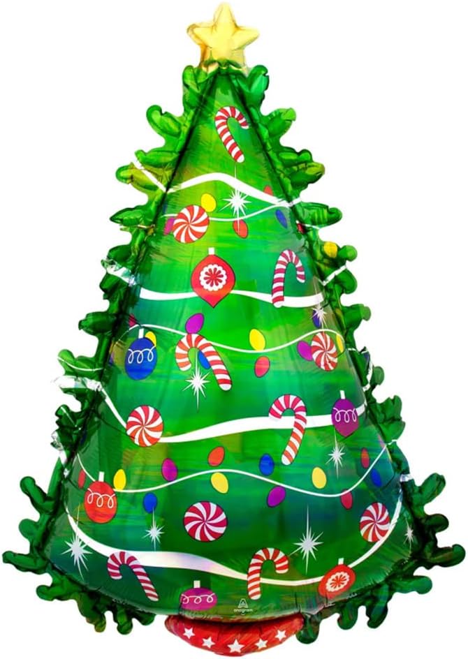 Christmas Tree Green Holo Supershape Balloon P40 4042601 — image 1