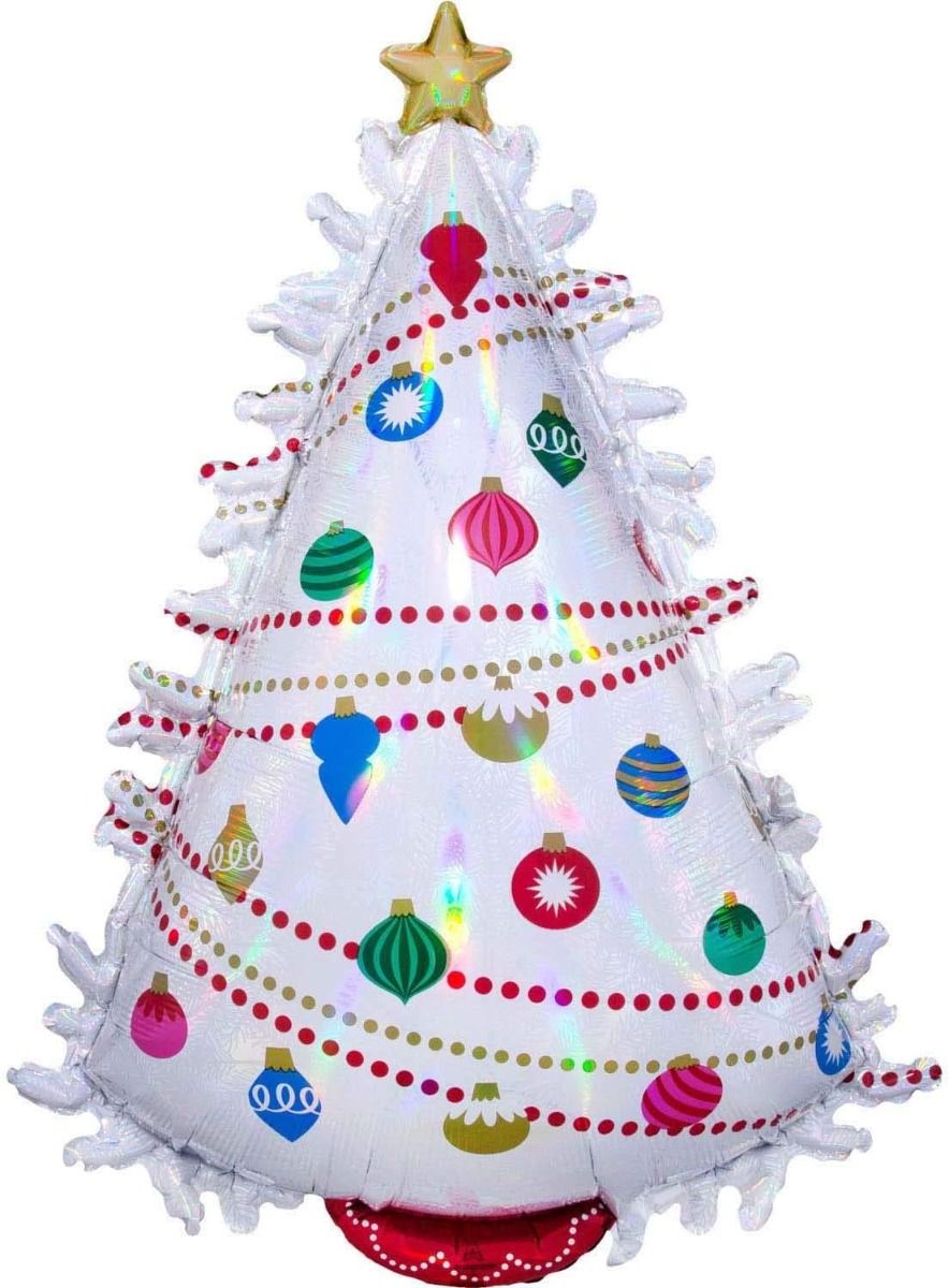 Christmas Tree Iridescent Holo Supershape Balloon P40 4009201 — image 1