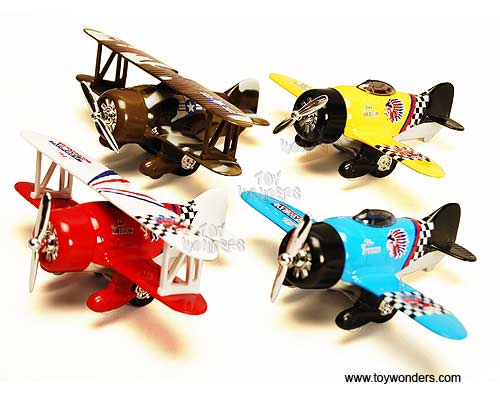 Classic Combat Airplane Pull - Back Diecast Plane XG879 - 102 - Colorland Toys