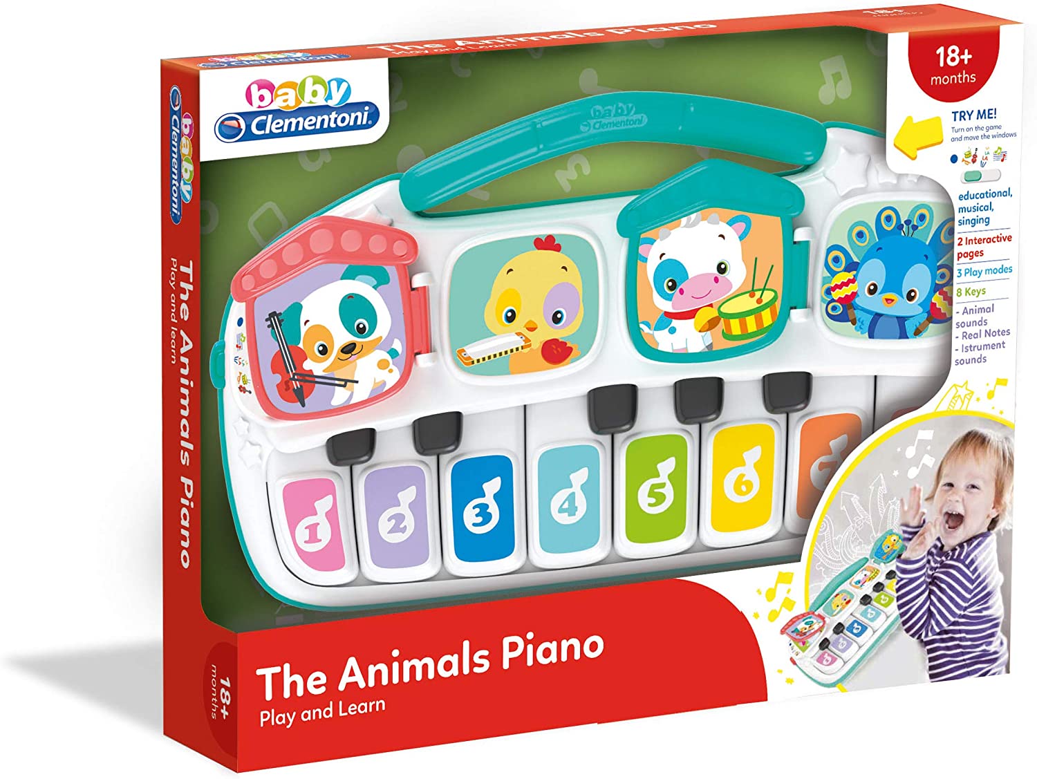 Clementoni Baby Piano Dos Animais 17334 - Colorland Toys