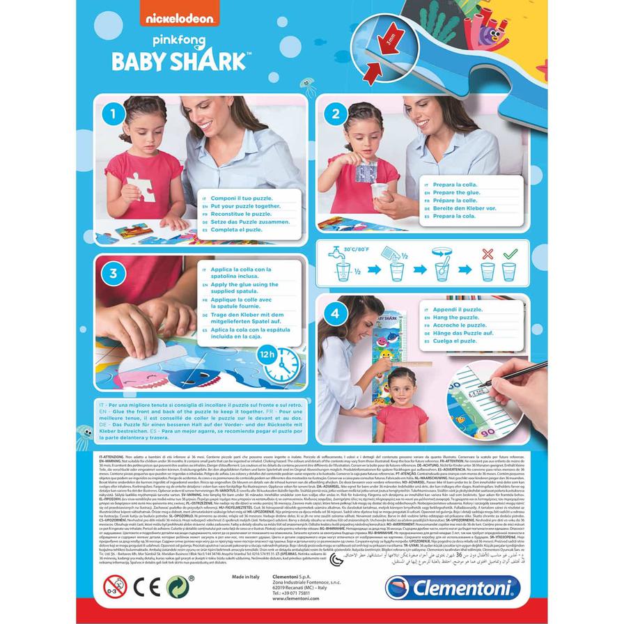 Clementoni Baby Shark Measure Me Puzzle 30pcs 20340 - Colorland Toys