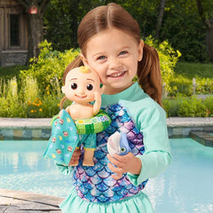 Cocomelon Splish Splash JJ Doll with Shark Bath Squirter CMW0306 - Colorland Toys